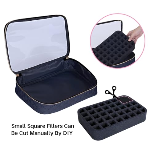 2 Pcs Small Clear Nail Polish Organizer Holds 80 Bottles Nail,Black - color: Black-Clear-2 pcs