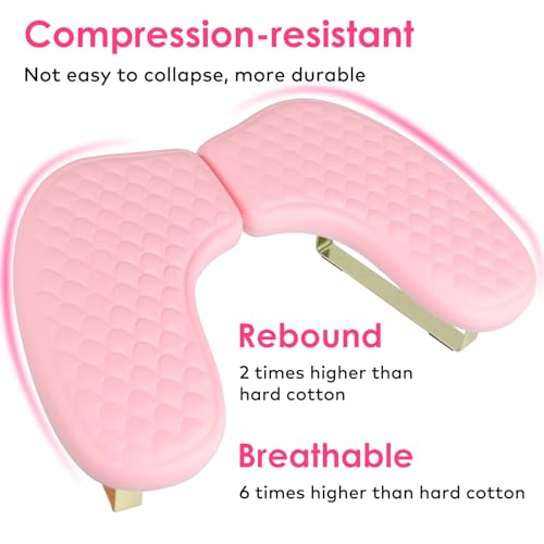 Arm Rest for Nails Tech, BORNBYME Update PU Leather Fish Pattern U-shaped Hand Nail Stand Rest for Manicure, Pink - color: Pink
