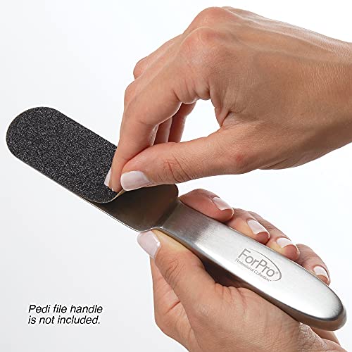 ForPro Stainless Steel Pedi File Refill, 50ct, 80 Grit, Black, 4" x 1.25" - size: 80 Grit, style: Black