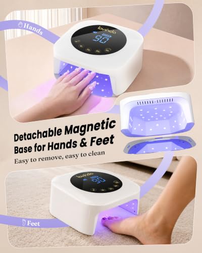 Lavinda UV LED Nail Lamps for Gel Polish Long Battery Life Nail Dryer White - color: White-long Lasting