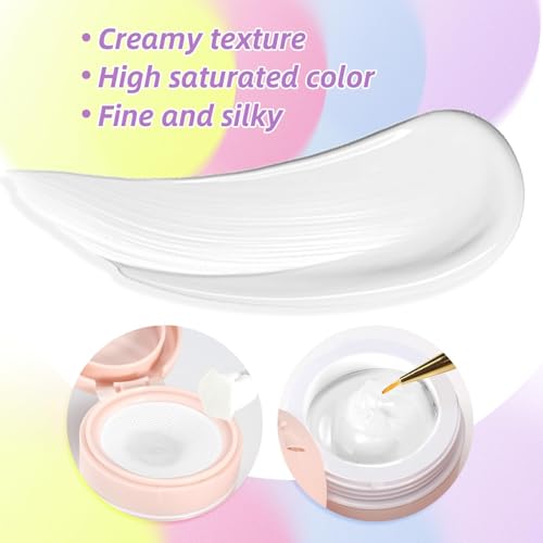 Cushion Gradient Painting Gel, Ombre Nails Aura Nails - color: White1