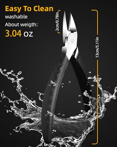 EBEWANLI Nail Nippers, Straight Toenail Clippers for Thick Toenails - style: Long handle
