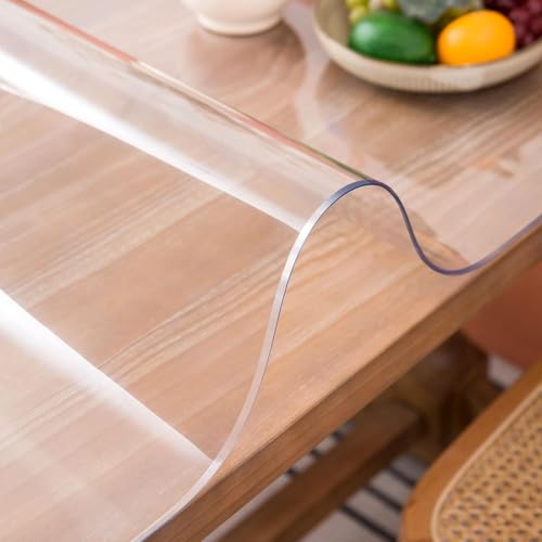 Clear Table Cover Protector, 12 x 28 Inch Clear Desk Mat, 1.5mm Thick Plastic Table Cover, Transparent Desk Cover, Desk Protector Mat for Desktop, Writing Desk - size: 12" x 28"