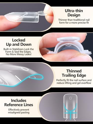 EBANKU Original Sandwich Nails Dual Forms - color: Short Square