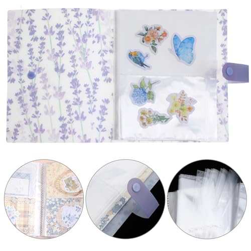 144 Slots Nail Sticker Book,Transparent Sticker Storage Book