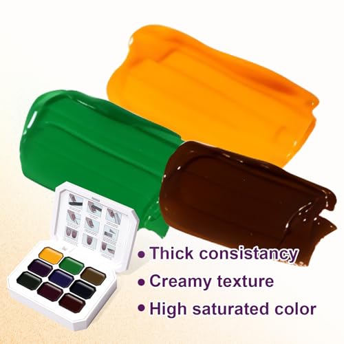 Gradient Painting Gel,9 Colors Ombre Gel Nail Polish Glazed Color - color: Dopamine Fructose