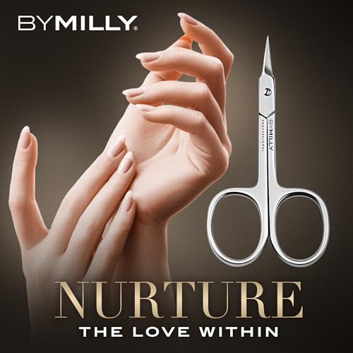 Cuticle Scissors, Curved Blades, High Carbon Stainless Steel, Hand Sharpened, Hand Polished (Arrow Head, Silver) - color: Silver