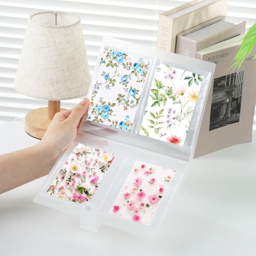 160 Slots Nail Art Sticker Storage Book Artistic Sticker Album Organizer Empty Decals Collecting Album Binder Empty Display Book DIY Nails Arts Supplies Display Holder Organizer Tools Stickers Holder