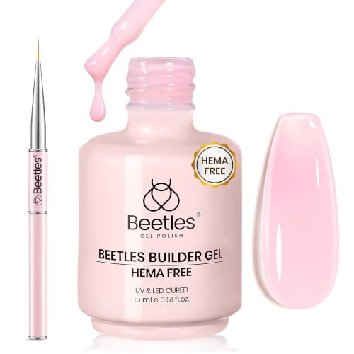 Beetles Jelly Pink Builder Nail Gel, TPO & HEMA-Free with Nail Art Brush - color: Z - Jelly Pink