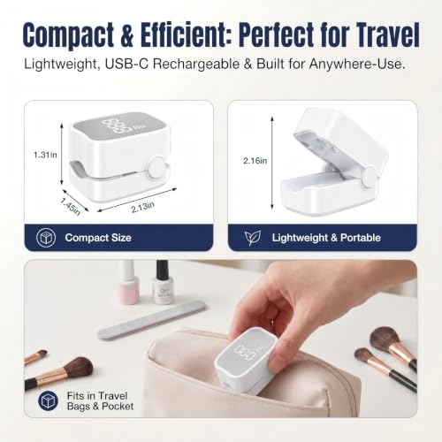 LED Nail Care Light Device for Thick Toenails & Fingernails, White
