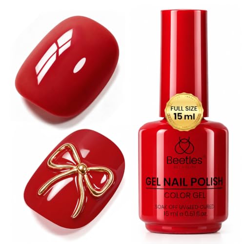 Beetles Red Gel Nail Polish, 15ml Classic Red Soak Off UV Gel Polish - color: C - Red | My Signature