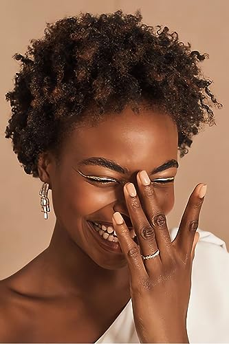Cat Eye Nails Press ons Short Press on Nails Almond Fake Nails with Glitter Deisgn Nude Pink False Nail Full Cover Glossy Acrylic Glue on Nails Stick on Nail for Women 30Pcs - color: Q6