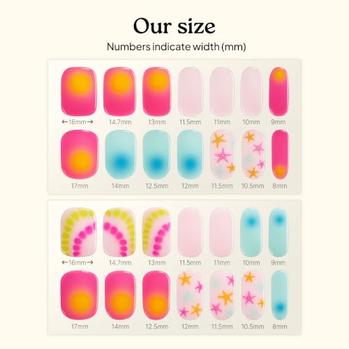 Heyhae Semi Cured Gel Nail Strips - Hey, Sea You Glow - color: Hey, Sea You Glow