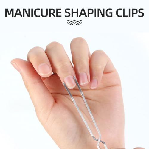 Nail Tools Nail Clips 2Pcs Nail Pinching Tools, Multi-Function Nail Shaping Tweezers Nail Art Pincher, Manicure Pinching Clips Curve Nail Extension Clips Nail Clip Nail Set Tool