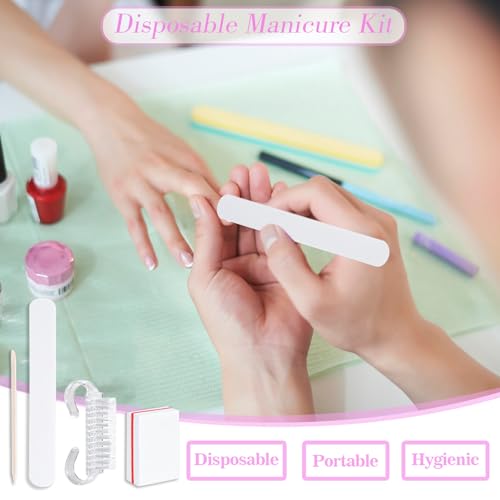 20 Sets Disposable Manicure Kit(20 Set -White) - size: 20 Set -White