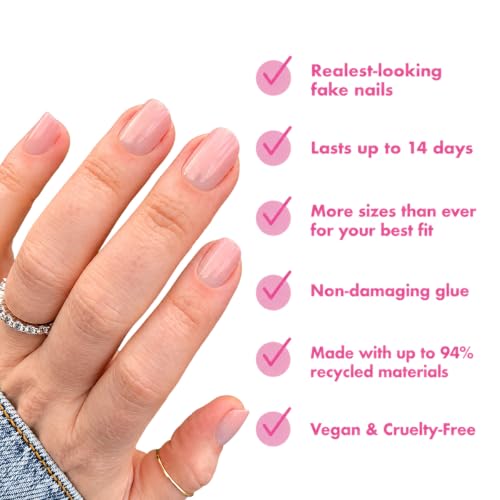 Olive & June Instant Mani Press-On Nails, HZ Dusty Rose Syrup Gradient - color: HZ Dusty Rose Syrup Gradient