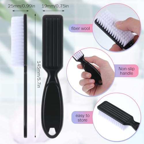 Patelai 15 Pieces Nail Brush Handle Grip for Fingernail Toe Scrub Cleaning - color: Black