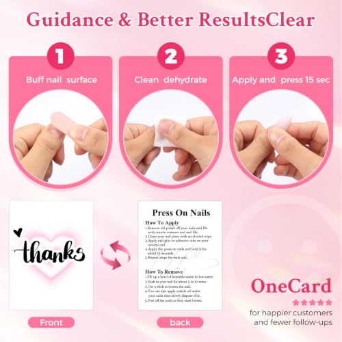 20 Sets 7-in-1 Press On Nail Prep Kit, Nail Prep Application Disposable Kit - color: Pink