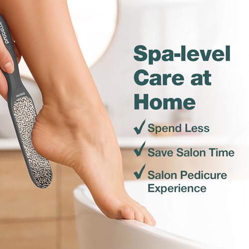 Probelle Double Sided Nickel Foot File Callus Remover, Dark Grey - color: Dark Grey