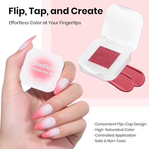 Beetles 150Pcs Soft Nail Sponges for Ombre, White Nail Sponge - color: C- Multicolor-150
