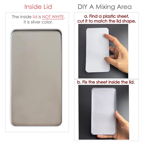 FCLUB Empty Watercolor Palette Tin with 20 Full Pans, and Magnetic Squares - color: Chrysanthemum, size: Pack of 20 Full Pans