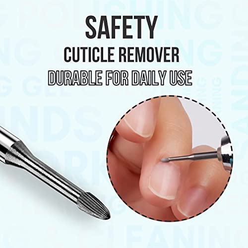 Makartt Nail Drill Bits:3/32" Safety Tungsten Carbide Cuticle Remover Drill Bit Professional Under Nail Cleaner Dead Skin Prepare for Electric Nails File Machine,Manicure Salon Supply - size: 0.09 Inch (Pack of 1)