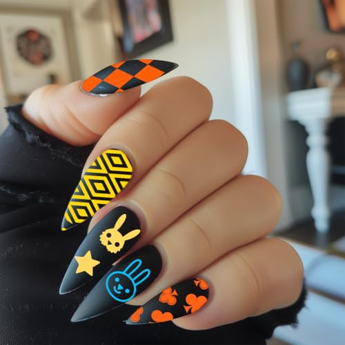 benikmake 3pcs Clown Nail Stamping Plate Nail Printing Stainless Stencil for Manicure Salon Poker Element 6x12cm 2.36x4.7inch - color: Clown