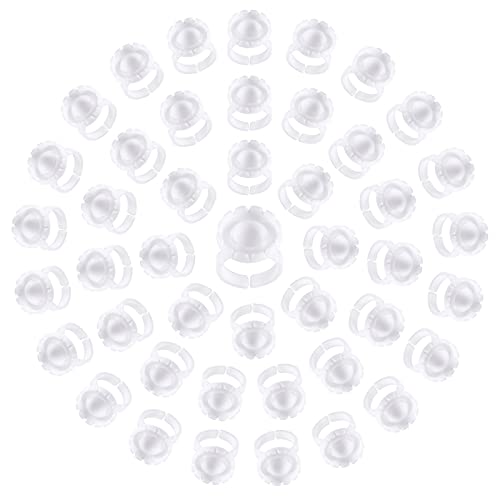 100pcs Smart Glue Holder for Eyelash Extensions, White - color: White