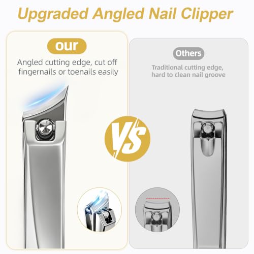 Ingrown Toenail Clippers Slanted Curved Blade Nail Clipper for Hard Nails - size: Small (Silver)