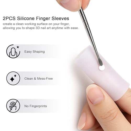 3D Nail Art Sculpting Tools, Dual-Head Carving Pens for Gel