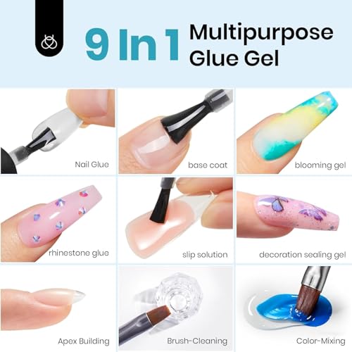 Beetles Gel Nail Kit Clear, Almond Medium, 500pcs 10 Sizes - color: Medium Almond 500pcs (Clear Kit)