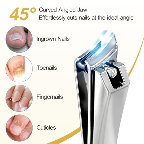 Ingrown Toenail Clippers Slanted Curved Blade Nail Clipper for Hard Nails - size: Small (Silver)