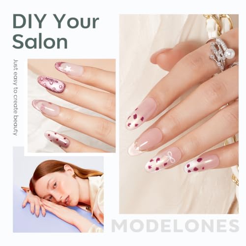 Modelones Medium Round Nail Tips 360pcs Soft Pre-etched Oval Press On Nail - color: A8-Medium Round Oval