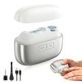 Electric Nail Clipper 3-in-1, Automatic Nail Trimmer with Grinding Heads - color: M13 White