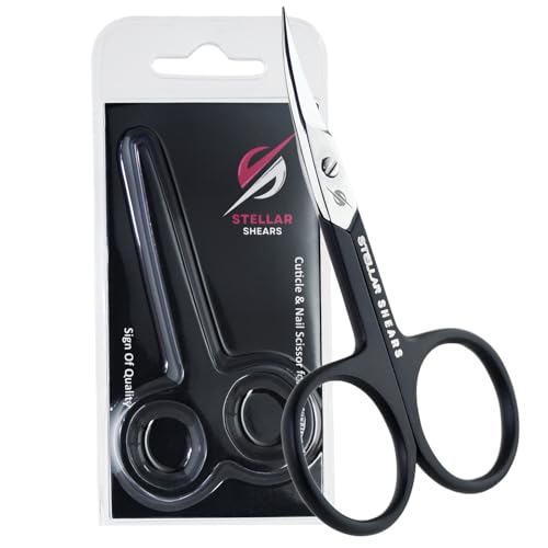 Cuticle Scissors – Extra Fine Curved Stainless Steel Blades for Precise Cuticle, Eyebrow & Nail Trimming – Professional Manicure & Pedicure Scissors for Women & Men (SS-CSB-01) - color: Ss-csb-01