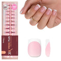 Beetles French Tips Press On Nails - Short Square 150 Pcs - color: 01 - Pink French - S