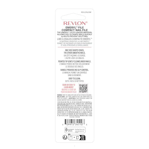 Revlon Compact Emeryl Nail File, Red, 1 Count