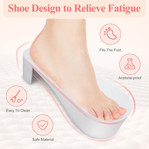 Toe Nail Soaking Bowl for Remover: Soak Off Gel Polish Nail Remover Kit - color: White