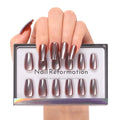 Nail Reformation Press On Nails, Maple Glaze Short Coffin Fake Nails 30 Pcs - color: Maple Glaze