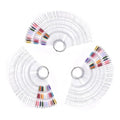 450 Tips Nail Swatch Sticks with Metal Ring Fan-shaped Display - color: Clear - 450Tips