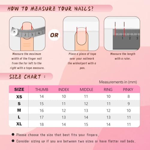 Handmade Press on Nails Long Square Nude Black White, 3D Star Flower False Nails with Gold Line, Luxury Reusable Nail Art Kit for Women Party Daily(M) - color: HLK, size: Medium