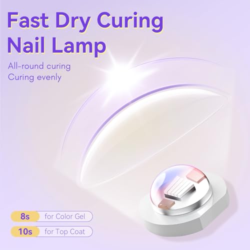 Makartt Handheld Mini UV Nail Lamp Flash Cure for Gel-X Tips & Nail Glue - color: Gradient Purple