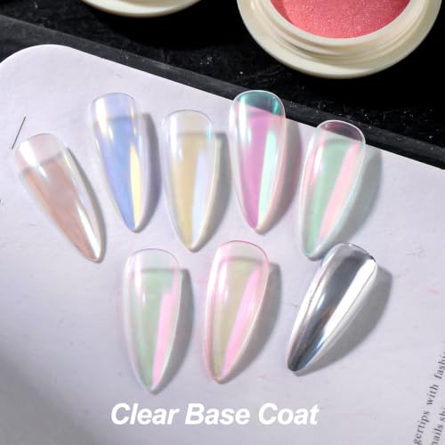 8 Jars Mermaid Pearl Chrome Powder for Nails - color: F-335 Set