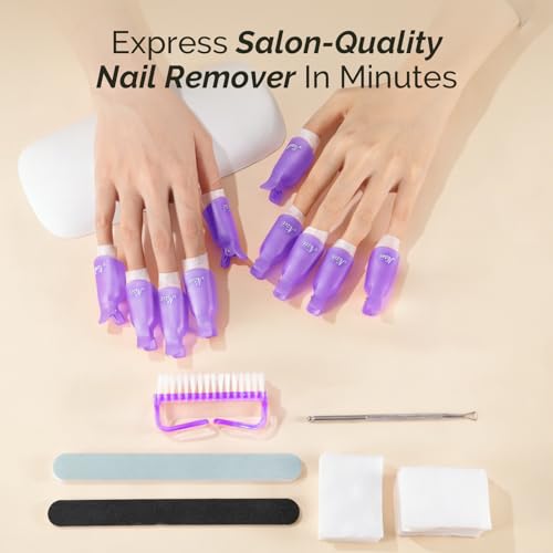 MelodySusie 6PCS Nail Polish Gel Remover Tools Kit with Nail Clips - size: 6pcs