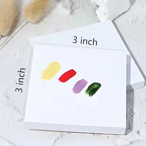 50 Sheets Disposable Nail Polish Palette Paper - Portable Waterproof Art Mixing Tool With Stirring Rod for Gel and Makeup (50pcs) - color: 50pcs