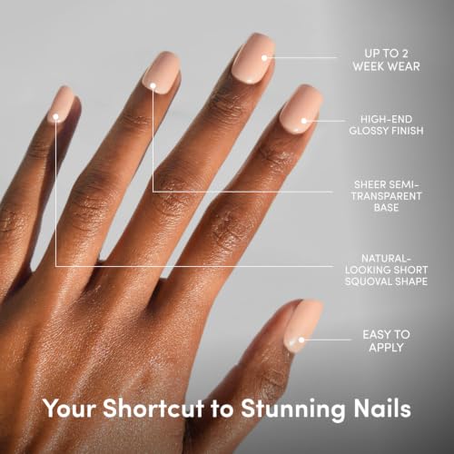 Glamnetic Press On Nails - Short Squoval, Glossy Fake Nails 30 Pc Full Kit - color: 1 - FOR THE “IT” GIRLS