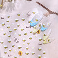 1 Sheet Flower Nail Art Stickers 5D Embossed Cute Bee Nails Decals Spring Daisy Bee Design Summer Bees Floral Nail Designs Accessories Cute Floral Bees Nail Supplies for Women DIY Manicure Decorations - style: bee