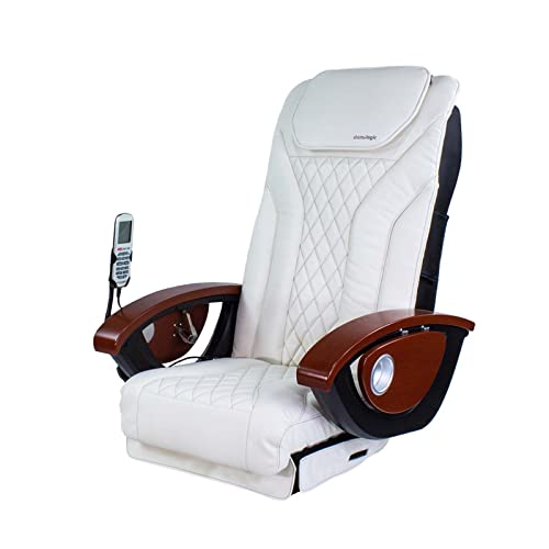 MAYAKOBA Shiatsulogic Pedicure Chair Cushion Cover Set (White), Vibration Massage Chair Cover 16 EXR, Nail Salon Pedicure Equipment and Furniture - color: White