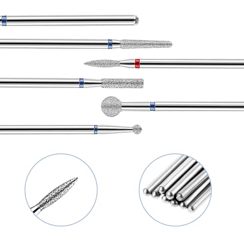 YUXIANLB 10pcs Nail Drill Bits Set for Manicure, Diamond Bits Drill Kit for Nails Professional Russian Cuticle Removal Bits Manicure Set Professional for Home Salon