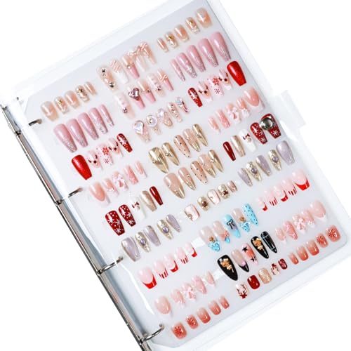 Large Press on Nails Organizer Display Book Fake Nail Storage - color: A4-Large